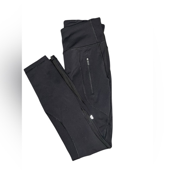 Lululemon Invigorate Leggings – Black with Mesh Side Panels – Size 4 - Picture 1 of 3